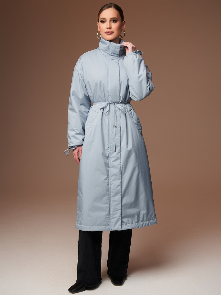 5257 р.  7010 р.  Плащ утепленный серо-голубой