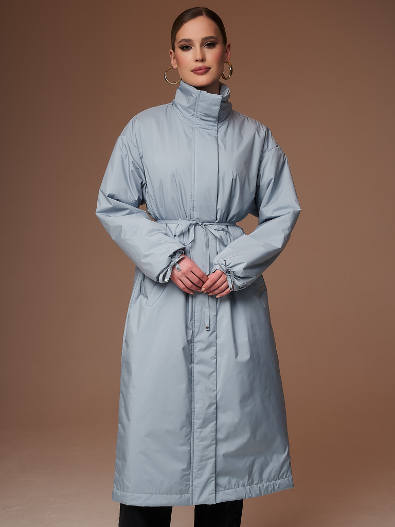 5257 р.  7010 р.  Плащ утепленный серо-голубой