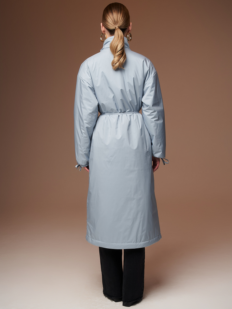 5257 р.  7010 р.  Плащ утепленный серо-голубой