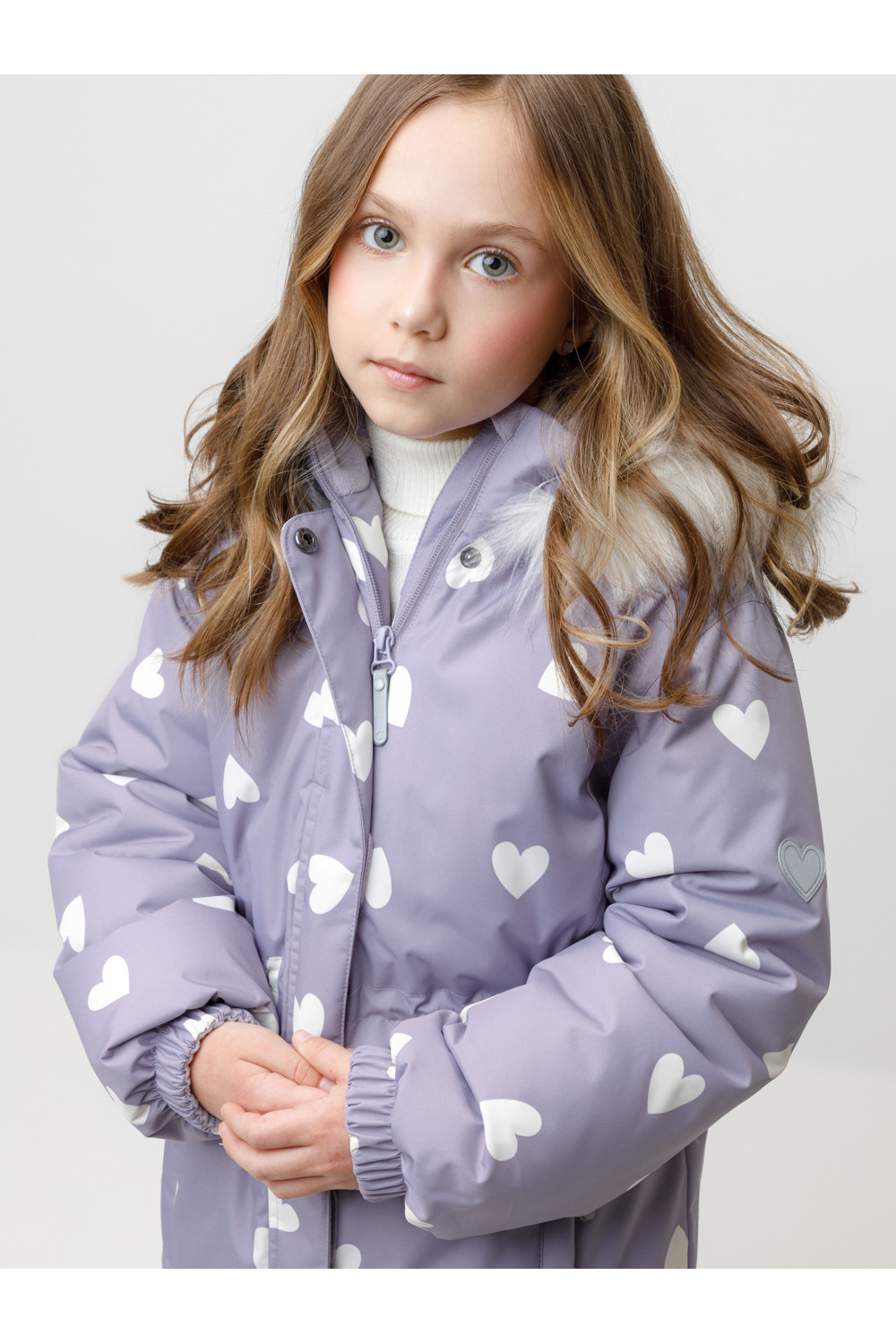 Crоckid Куртка ВК 38122/н/2 УЗГ сиреневый, красивые сердца Crоckid