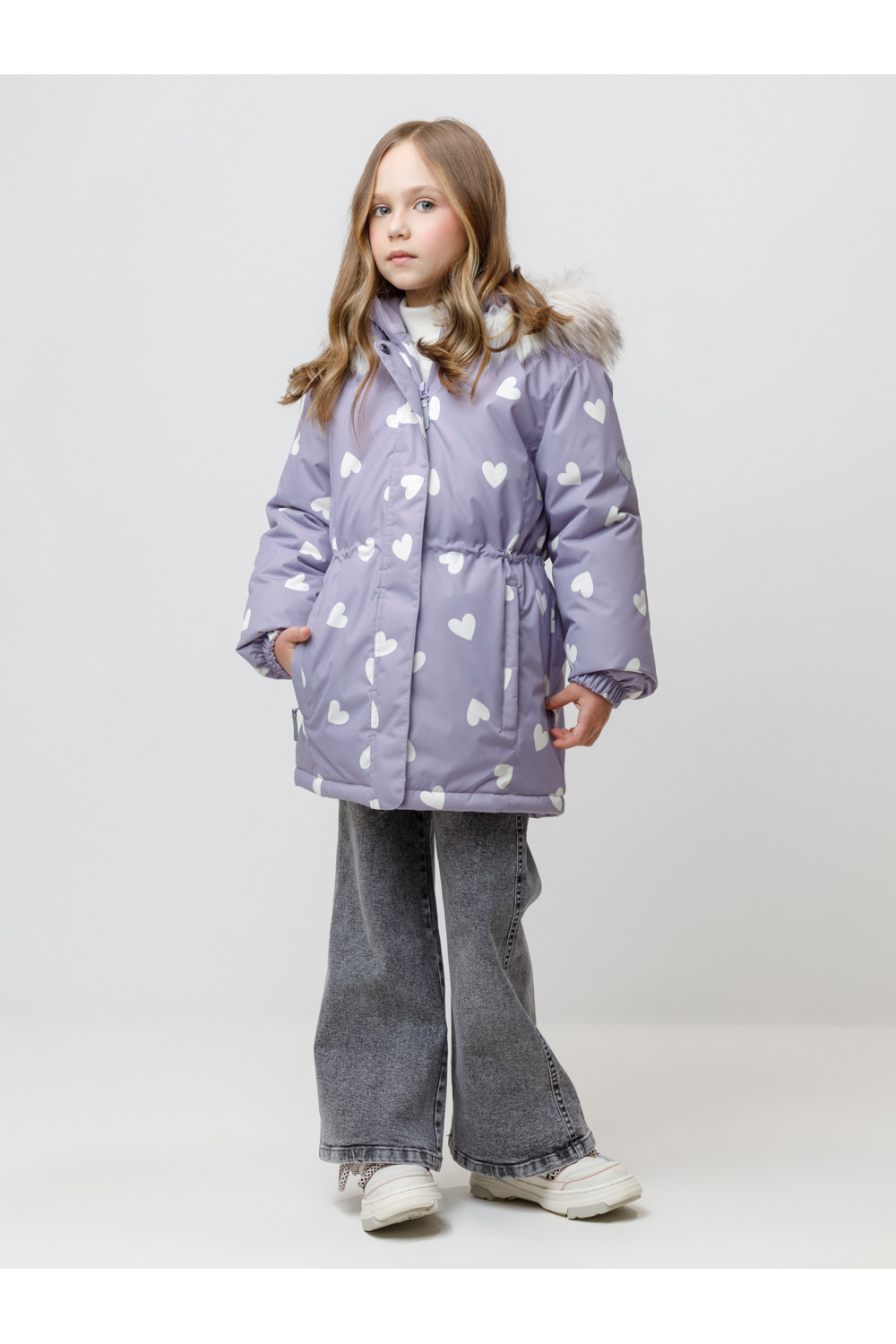 Crоckid Куртка ВК 38122/н/2 УЗГ сиреневый, красивые сердца Crоckid