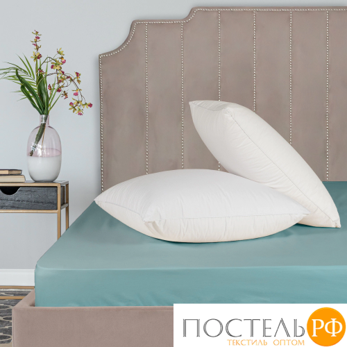 Dome ЛОРЕНО зел Простыня на резинке 140х200+25 (см), 1пр., хл/сат