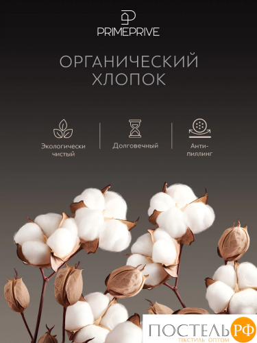 PRIME PRIVE РОШФОР Простыня на резинке 180х200+30, 1 пр., хл./сатин