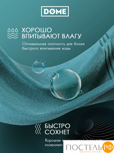 DOME ГАРМОНИКА мор. волна Полотенце 70x130, 1 пр, 100% хл, 440 г/м2