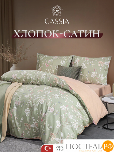 CASSIA АЙЛА КПБ 200х220-1/230х250-1/50х70-2, 4 пр., хл./сатин