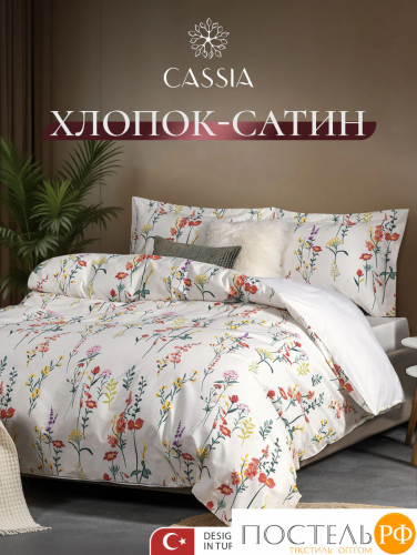 CASSIA ЭЛИФ КПБ 200х210-1/230х250-1/50х70-2, 4 пр., хл./сатин