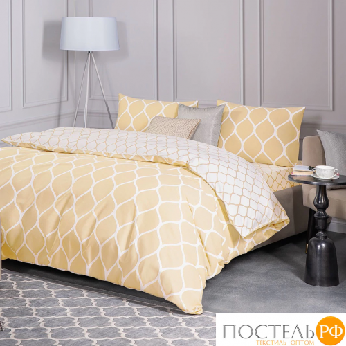 PRIME PRIVE ХАРДИ желт КПБ 200х220-1/230х250-1/50х70-2, 4 пр., хл./сатин