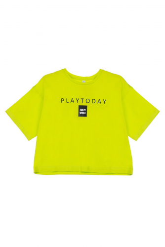 Ст.цена 672р. Футболка PLAYTODAY 12321145 Светло-зеленыйЧерный
