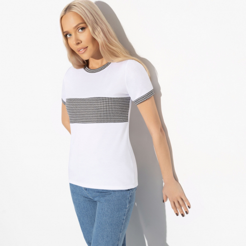 СТ. ЦЕНА 1190 руб//Футболка из трикотажа, Неповторимая ты (white)