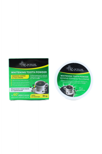[THINKCO] Зубной порошок УСТРАНЕНИЕ НАЛЕТА ОТ ЧАЯ И КОФЕ отбеливающий Remove Coffee&Tea Stains Whitening Tooth Powder, 50 гр