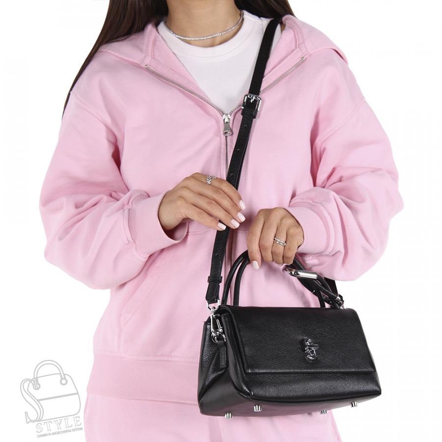 Сумка женская кожаная 8062Q black Polina&Eiterou в Новосибирске
