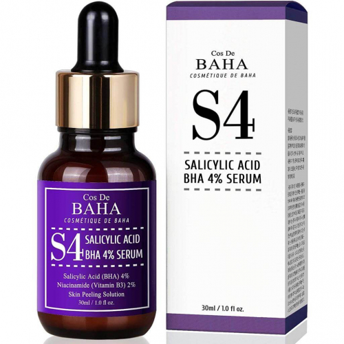 COS DE BAHA/ Кислотная сыворотка для проблемной кожи  S4 SALICYLIC ACID BHA 4% SERUM 30 мл.