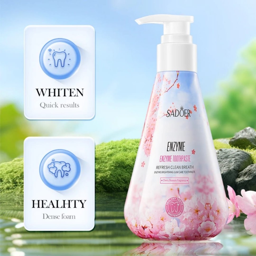Зубная паста ENZYME Cherry Blossom (дозатор) 220г (SD-10750)