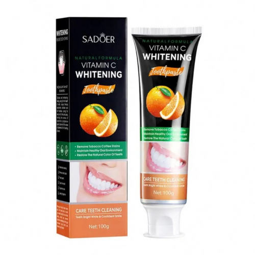 Зубная паста WHITENING Vitamin C Отбеливающая, от пятен ВИТАМИН С  100г  (SD-10651)