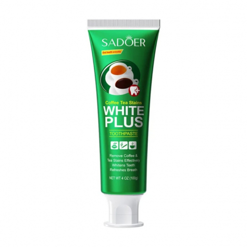 Зубная паста WHITE PLUS Coffee Tea Stains Отбеливающая, от пятен Кофе и Чая  100г  (SD-10873)