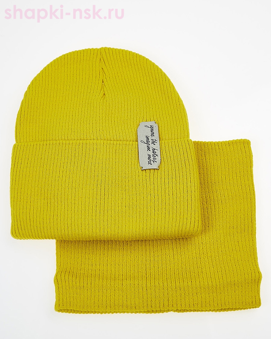 01-85-E Комплект для девочки (колпак+снуд) (52-54)