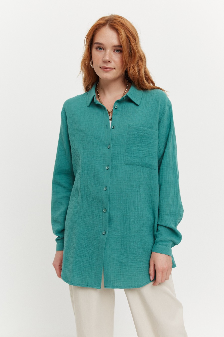 850р1180рБлуза BL 21-3134 зеленый