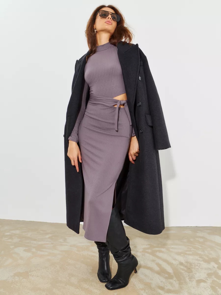 Платье DR 23-2236 серый