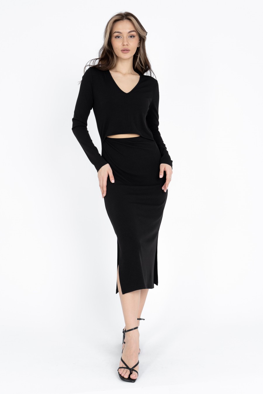 Платье DR 22-2204 черный