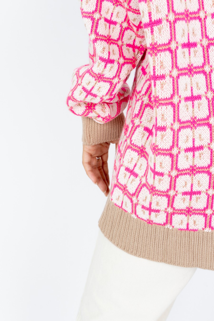 Кардиган 22-7044 розовый one size, Аксессуары: