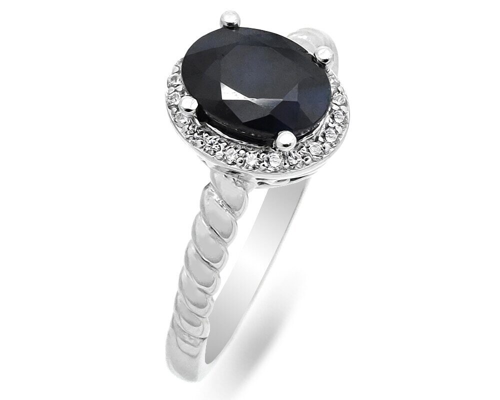 Кольцо из серебра сапфир корунд, SL-RIC33