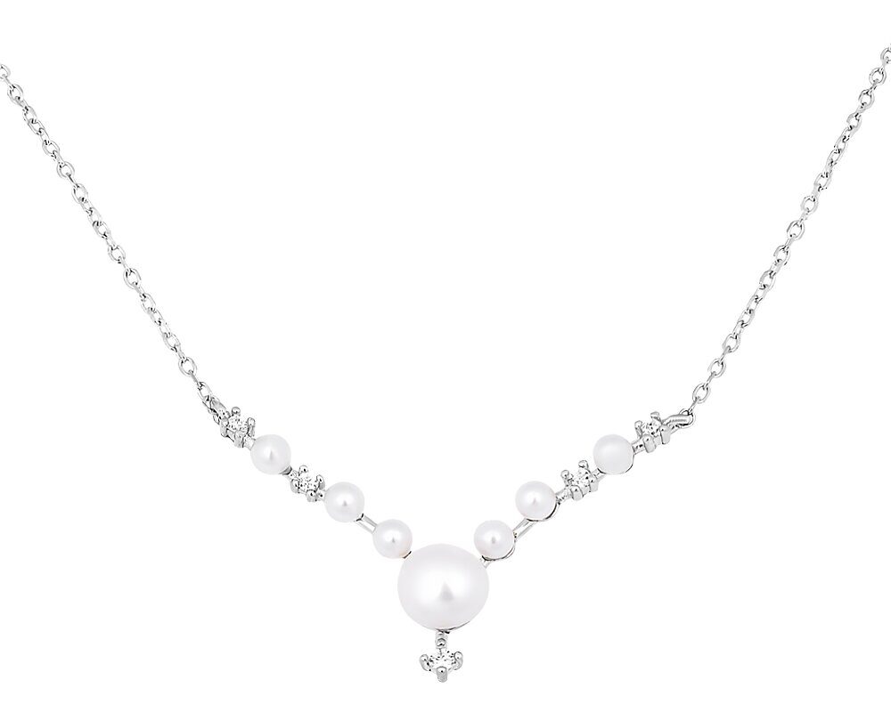 Колье, жемчуг , жемчуг swarovski, FYN-3328