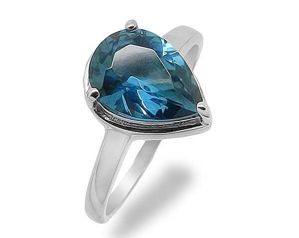 Кольцо из серебра лондон топаз кварц, Маркел