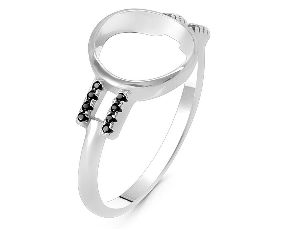 Кольцо из серебра куб.циркон., МЦВА99ч