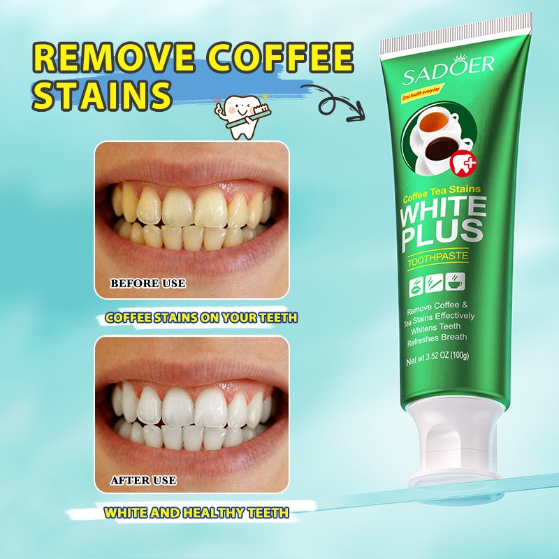 Зубная паста для удаления налета от кофе и чая Sadoer Coffee Tea Stains , 100 гр.