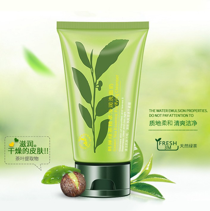 Пенка для умывания с экстрактом зеленого чая Rorec Green Tea, 100г.