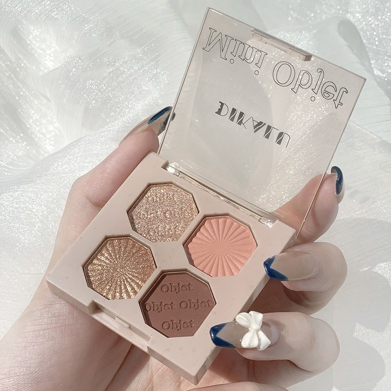 Палетка теней 4 цвета Dikalu Mini Objet, номер 05