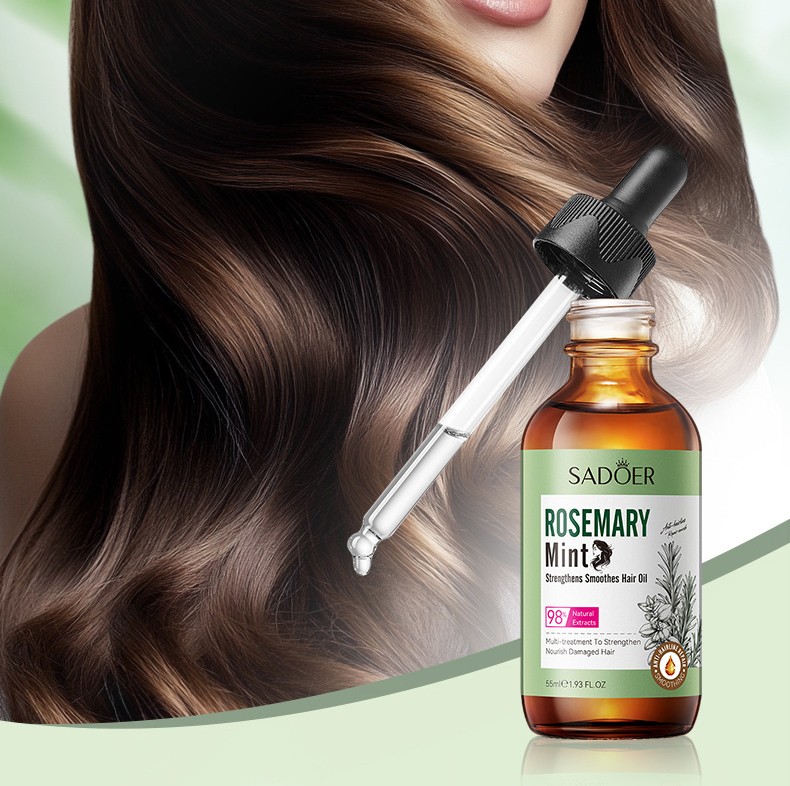 Восстанавливающее масло для волос с Розмарином и Ментолом Sadoer, 55 мл.