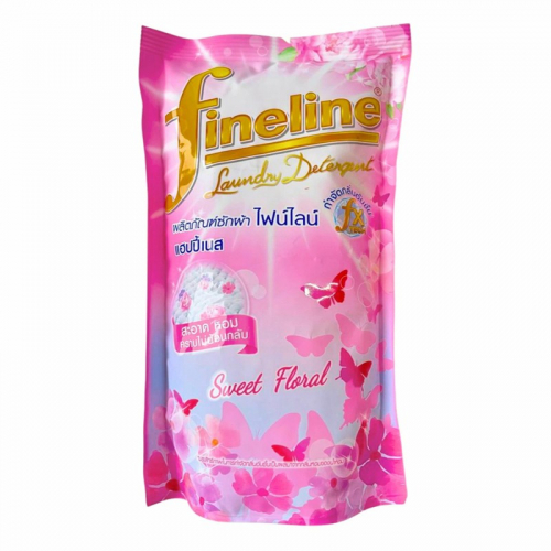 Парфюмированный гель для стирки Fineline РОЗОВЫЙ Sweet Floral, 400 мл. Таиланд