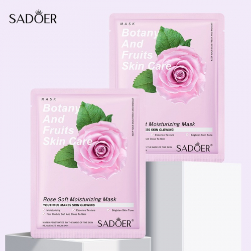 Тканевая маска для лица с экстрактом РОЗЫ Sadoer