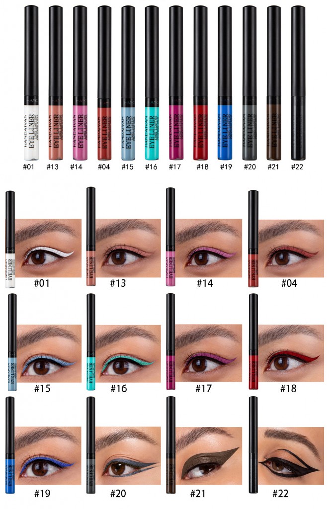 Набор цветных матовых жидких подводок HANDAIYAN 12 шт. ПАЛИТРА В