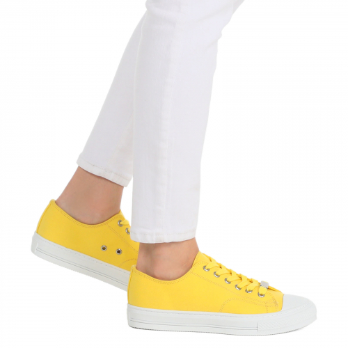 Женские кеды из денима TENDANCE 3466036, желтый