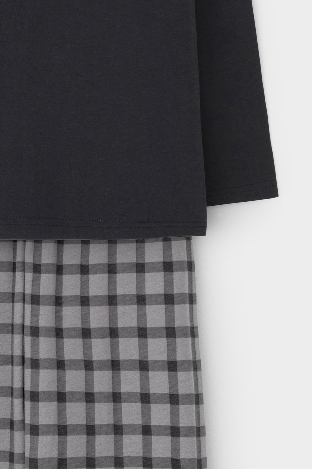 Crockid Пижама К 1600 черный песок, клетка Crockid