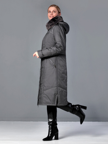 Пальто дем. 25302 т.графитовый