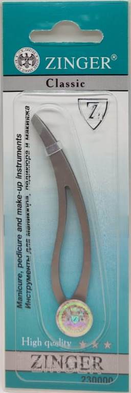 ZINGER Пинцет 86122-M (SS-G94 M) скошен.,изогнутый,матовый