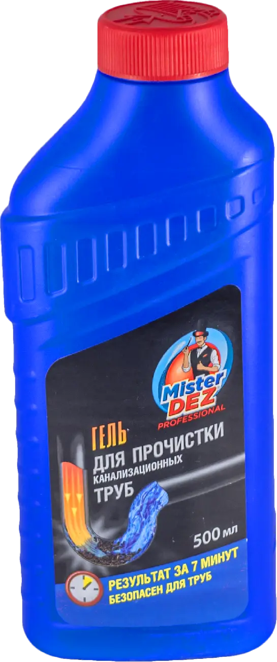 Mister Dez PROFESSIONAL Гель для прочистки канализационных труб (500мл).20