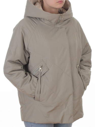 8008 BEIGE Куртка демисезонная женская (100 гр. холлофайбер)