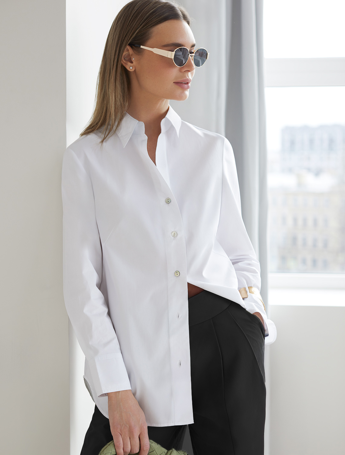 Блузка из премиального хлопкового поплина