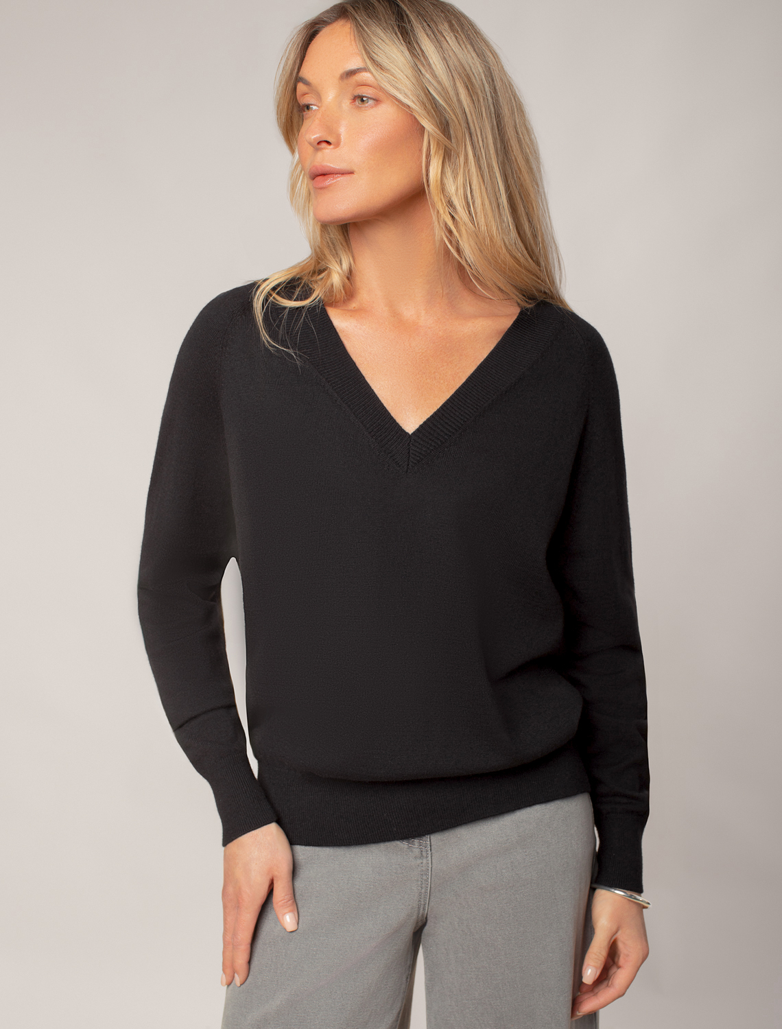 Джемпер тонкой вязки из хлопка с кашемиром