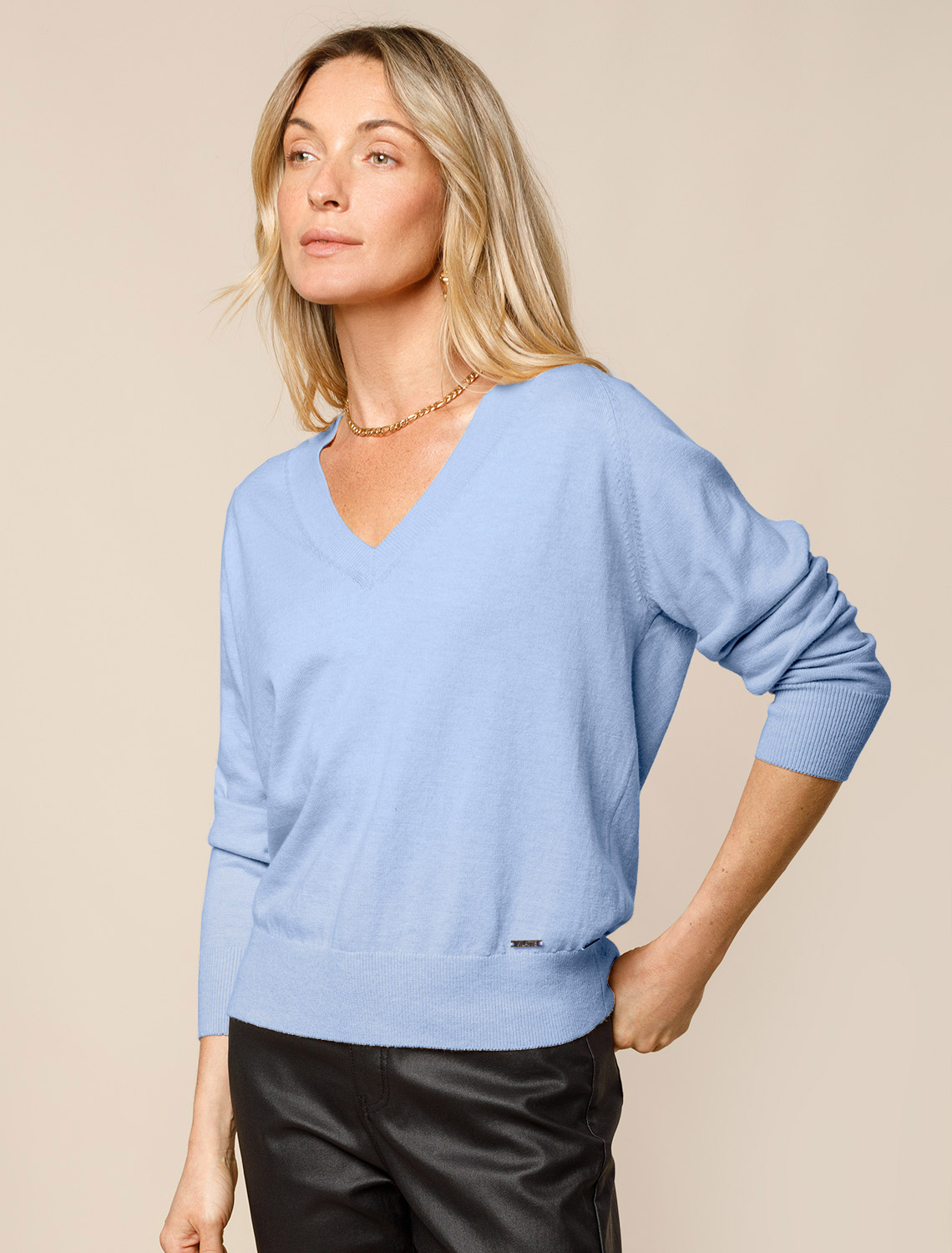 Джемпер тонкой вязки из хлопка с кашемиром