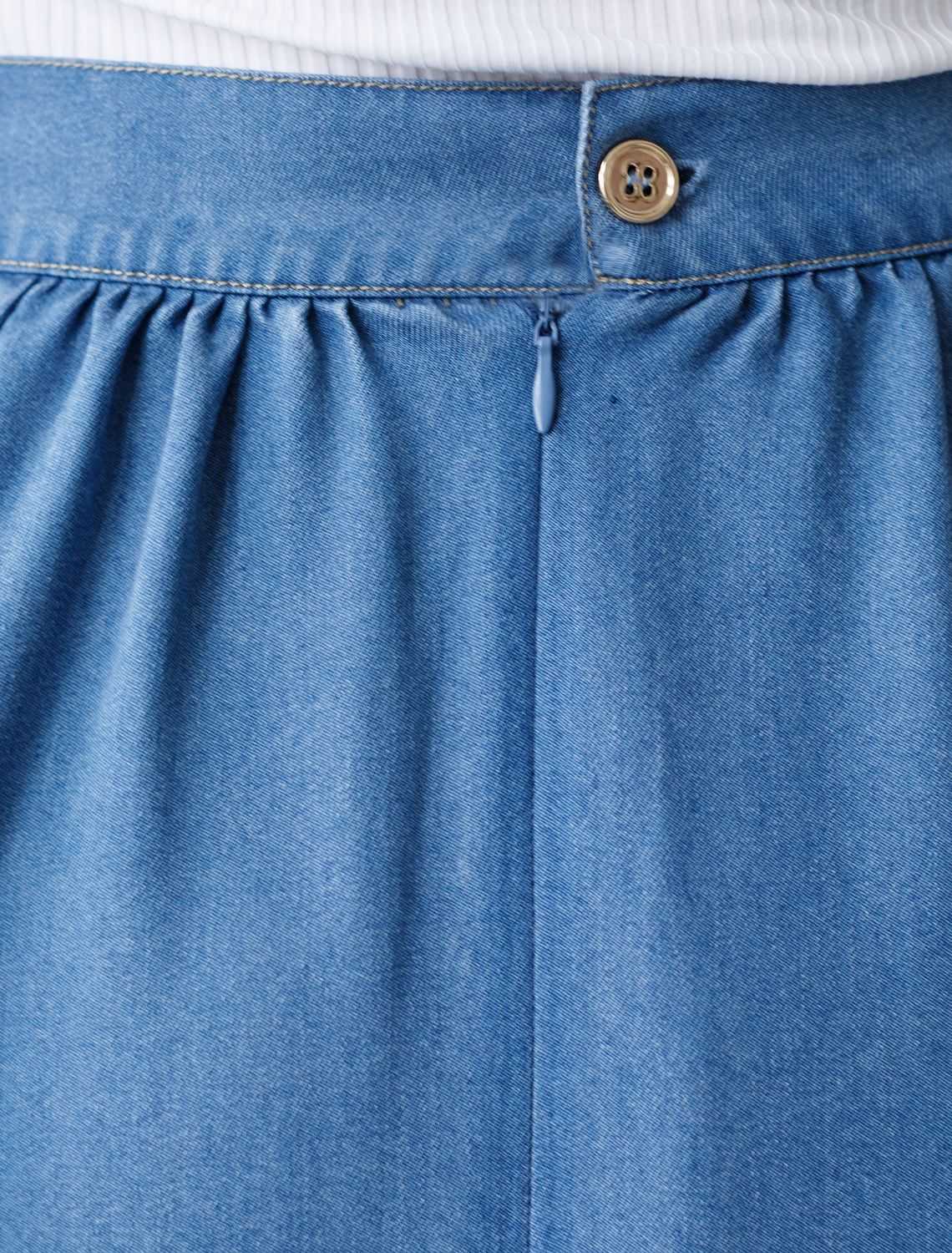 Ст.цена 2990р Юбка полусолнце из лиоцелла под деним D56.116 синий