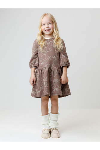 Crockid Платье КР 5899 капучино, красивые лошадки к631 Crockid