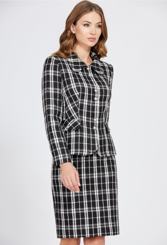 Жакет Bazalini 4750 чёрный клетка