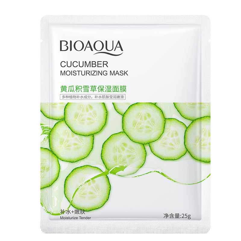Маска Увлажняющая тканевая для лица с экстрактом огурца BIOAQUA