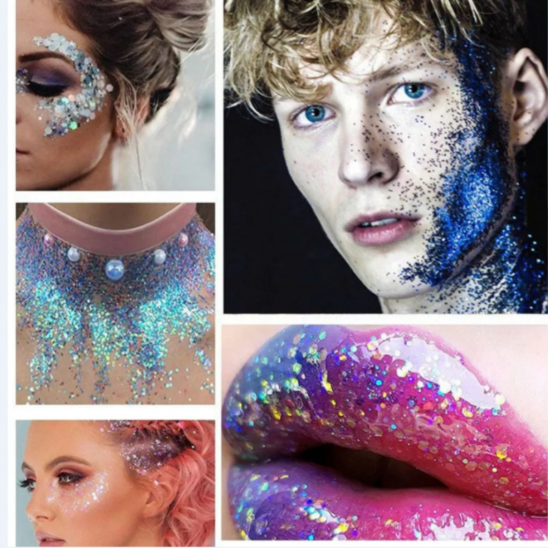 Перламутровый гель с блесткам. Тон 4