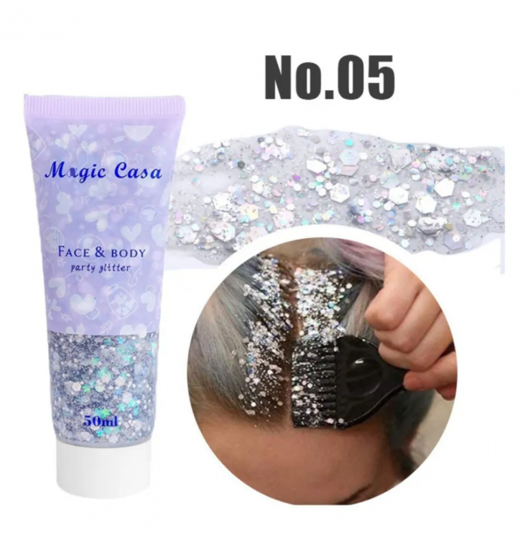 Перламутровый гель с блестками. Тон 5